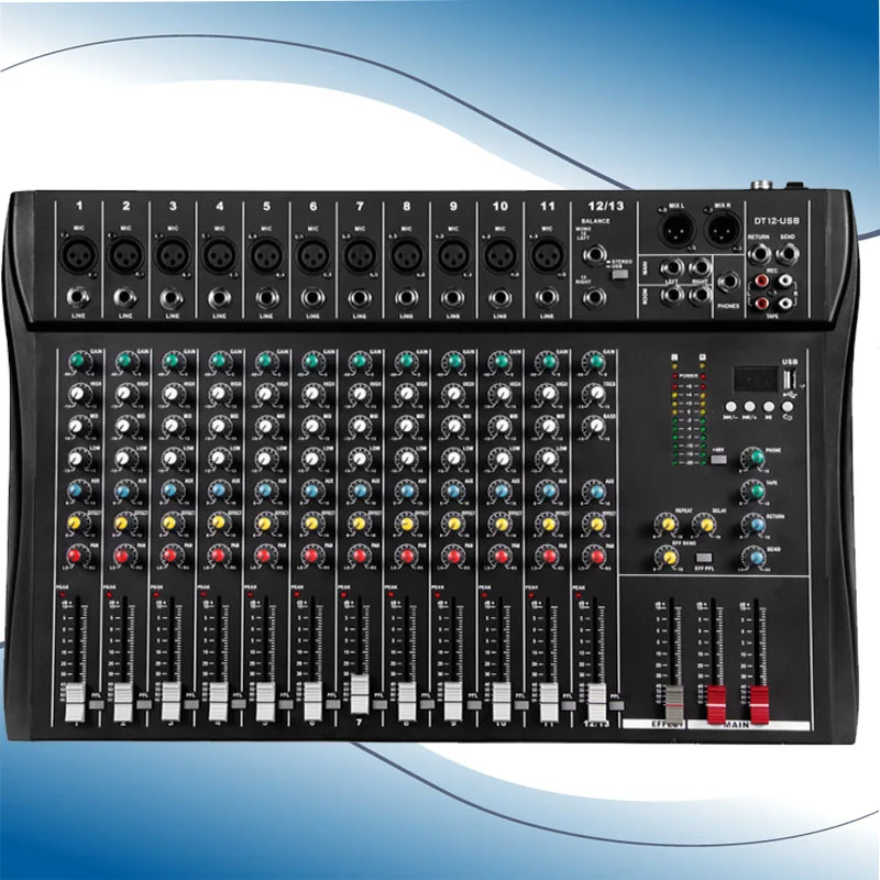 US $188.94 Professional 12 Channel Audio Bluetooth Mixer Stage Conference U Disk USB MP3 Recording MultiFunction Band Effect Reverb