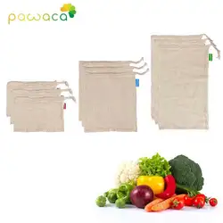 9 штук фрукты Veg сетки сумки многоразовые для бакалейный продуктов покупки произвести сумки зеленый ткань сетчатый мешок для Кухня Ванная