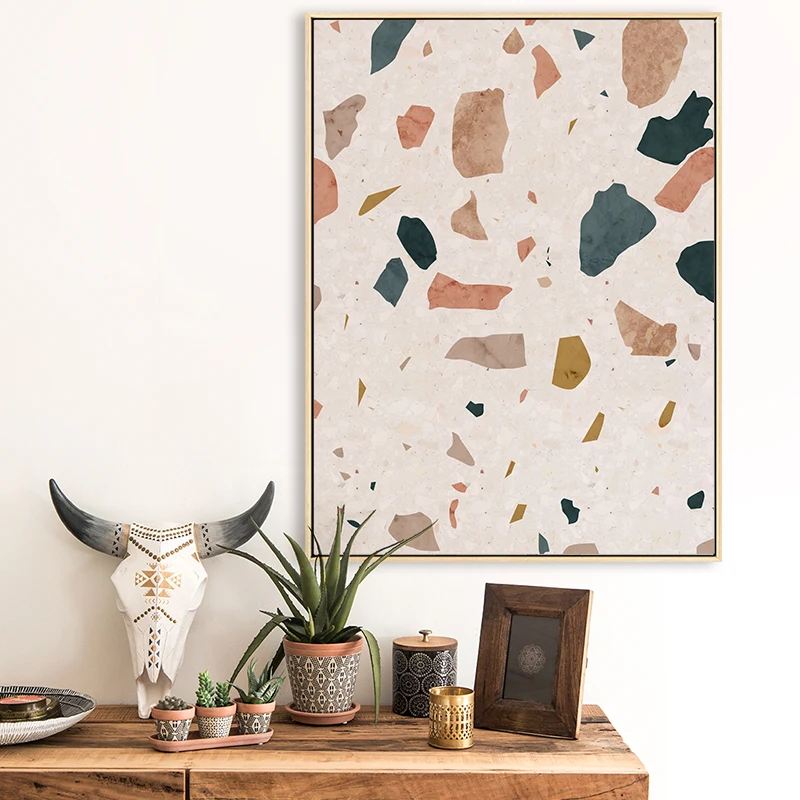 

Terrazzo Posters and Prints Canvas Painting for Living Room Modern Abstract Nordic Home Decor Colorful Wall Art Picture No Frame