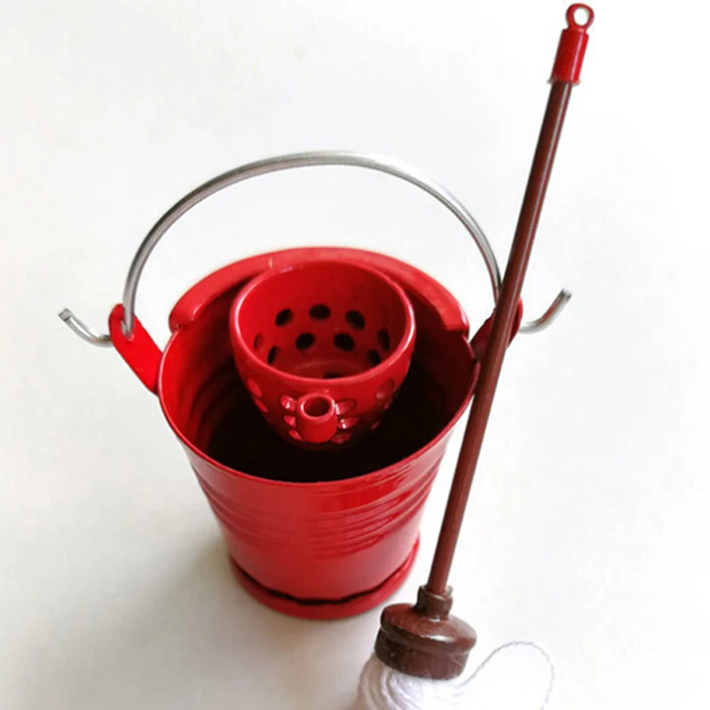3pcs/set Kitchen Garden Mop Bucket 1:12 Dollhouse Miniature Classic Pretend Play Furniture Cute Toys Creative Gifts Presents 3pcs/set Kitchen Garden Mop Bucket 1:12 Dollhouse Miniature Classic Pretend Play Furniture Cute Toys Creative Gifts Presents