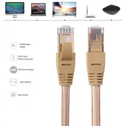 Оплетки высокой Скорость Cat 7 RJ45 локальной сети Ethernet 10 Гбит/с Патч-Кабель SSTP ПК Lapt дропшиппинг Mar28