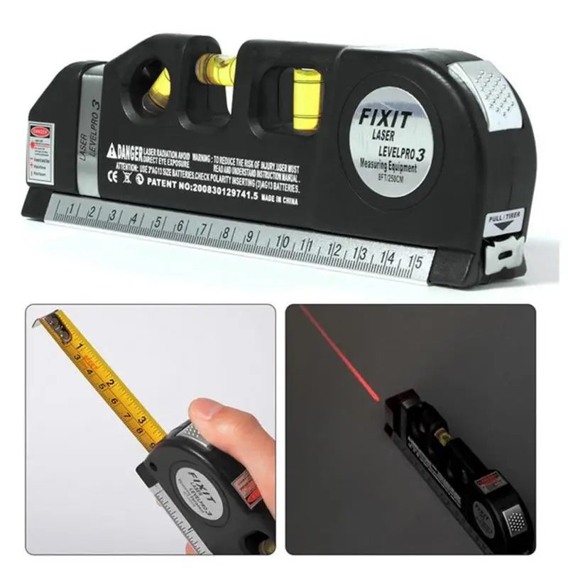Infrared Laser Level Ruler Horizontal Meter Tape Scale Multi-functional Measure Instrument Vertical Equipment Measuring Tool