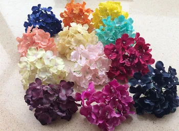 

96pcs Artificial Hydrangea Flower Heads 14 Color Plastics Flowers Hydrangeas Flowers for Wedding Party Centerpieces Floral Decor