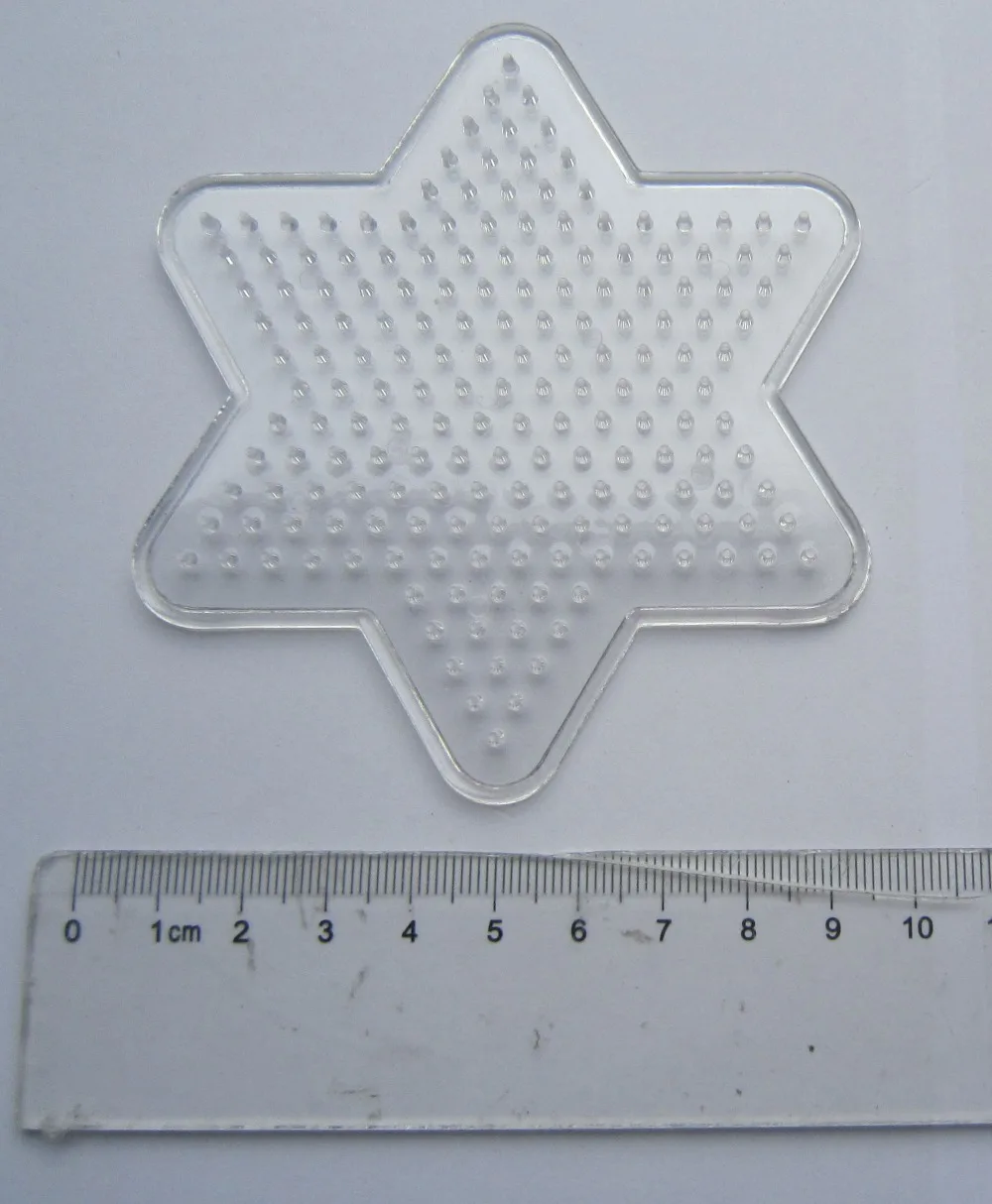 5mm Width: 9.5cm SIX POINT STAR pegboard perler hama bead template kid
