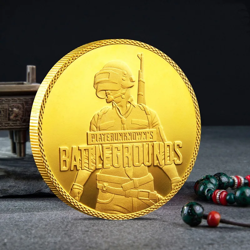 Игра PUBG Coin cosplay Реквизит Золото Серебро памятная монета реквизит аксессуары PLAYERUNKNOWN'S BATTLEGROUNDS