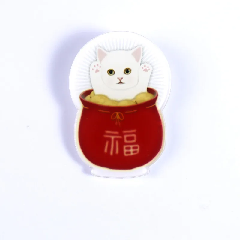 Y84 lucky cat значки на рюкзак новогодние значки Симпатичные значки мультяшная булавка для украшения одежды детский подарок Акриловые броши