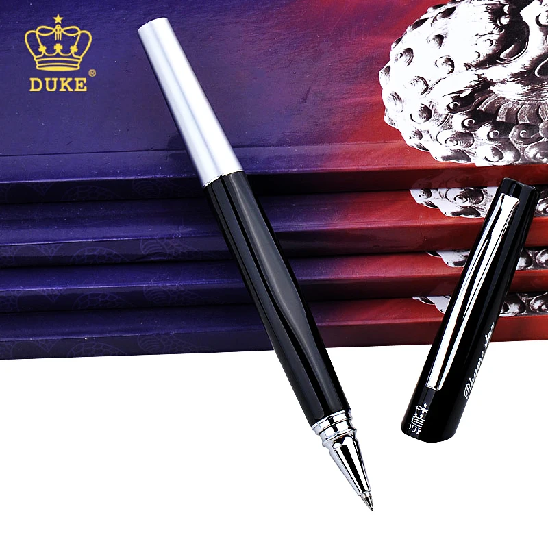 

Duke Xingyun Series Luxury Black and Silver Rollerball Pen 0.7mm Smooth Writing High Quality Ballpoint Pens for Lover Gift