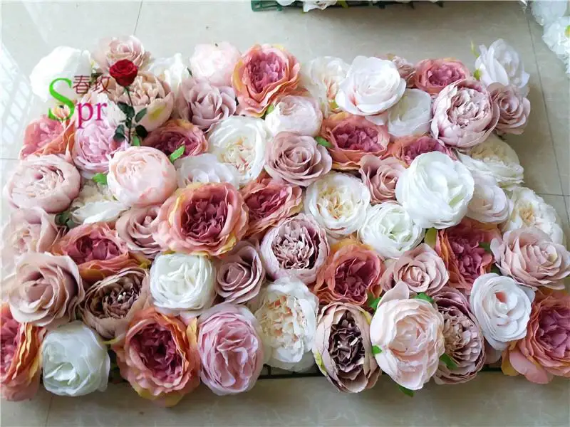 SPR, 10 шт./лот, свадебное украшение, искусственный цветок, настенный стол, свадебный фон, цветок, дорога, свинец, цветок - Цвет: 10pcs
