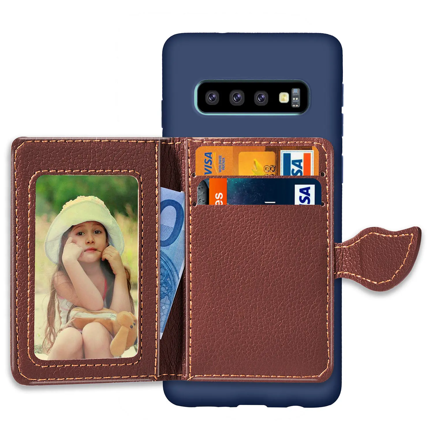 

Luxury Phone Case For Samsung Galaxy S10 Plus S10e S10Plus S 10 E S10+ Shockproof Wallet Card Slots Holder Photo Frame Cover