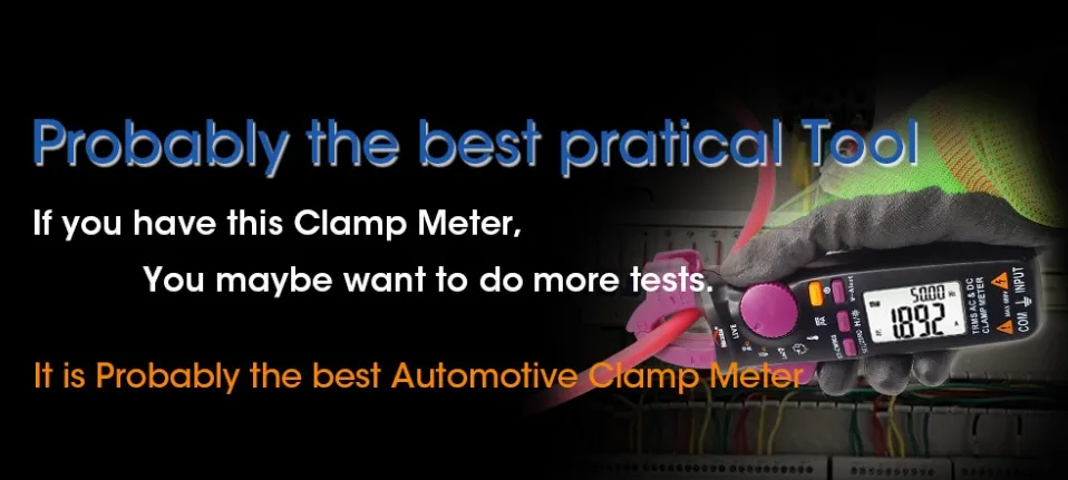 Nicetymeter ST-CM901 True RMS 6000 Counts AC DC Mini ClampMeter Measure Capacitance Resistance Temperature NCV FlashLight DIY