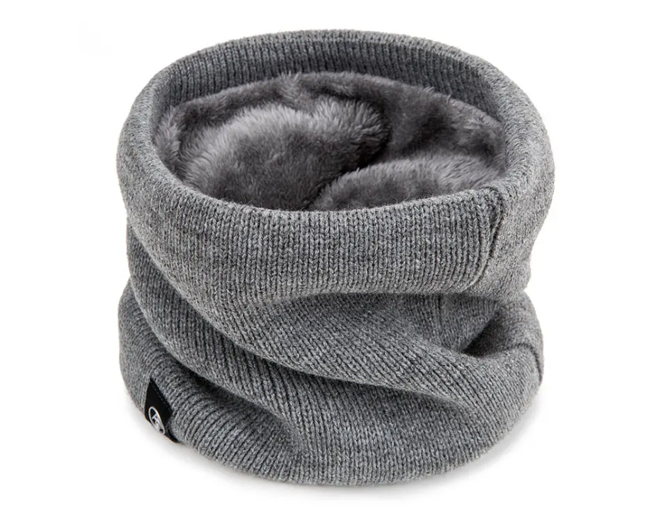 Fashion Women's Winter Scarf Knitted Plush Scarf Autumn Winter Solid Color Thicken Scarves Collar Warm Men's Scarf Unisex