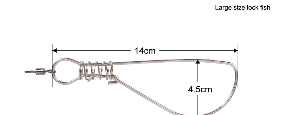 TSURINOYA 6 защелок из нержавеющей стали замок для живой рыбы Высокое качество рыболовные пряжки рыболовные снасти замок рыболовный инструмент для веревки аксессуары