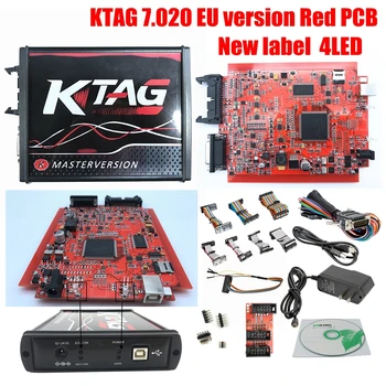 

KESSV2 KESS V2 V2.47 V5.017 EU Red ECM Titanium Winols KTAG V7.020 4 LED Online Master Version ECU OBD car/truck Programmer tool