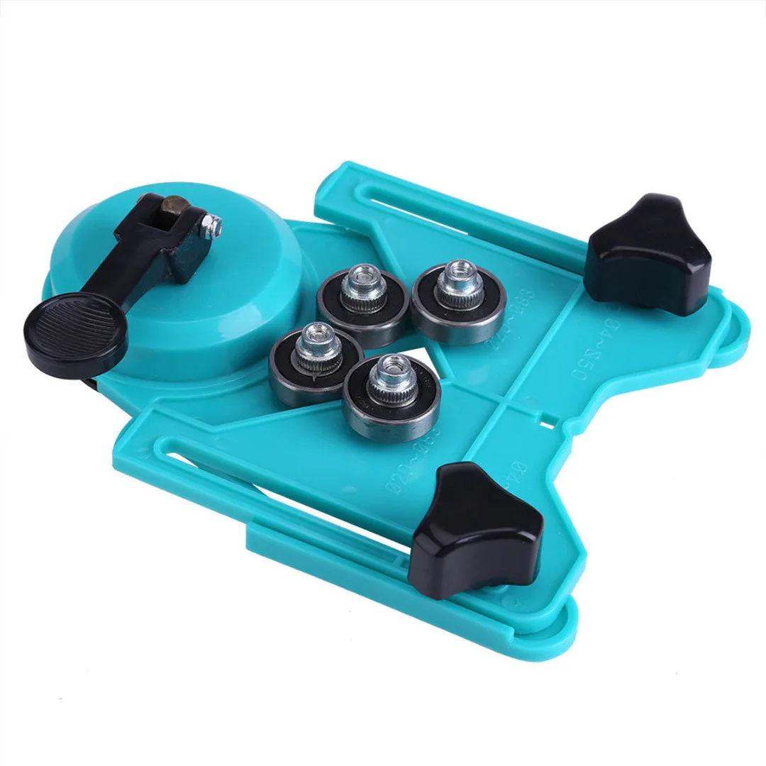 1set Green Adjustable 4mm-80mm Diamond Drill Bit Hole Saw Guide Sucker Base Locator Accessories