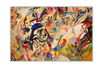 

Handmade Wassily Kandinsky Geometric Abstract Large Wall Art Paintings For Living Room Home Decor