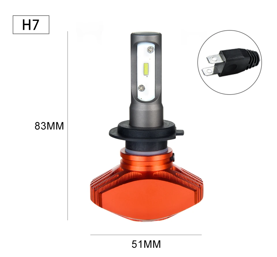 Aceersun H7 Hi lo Beam Fanless LED Car LED Headlight Bulbs 80W 12000lm Auto Headlamp 12v 24v for Renault Koleos Latitude Fluence (8)