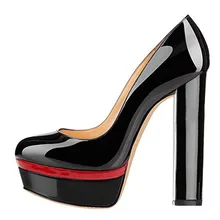 Onlymaker – escarpins à plateforme pour femmes, bout rond, épais, talons hauts, fête au bureau, mariage, us 5 ~ us 15