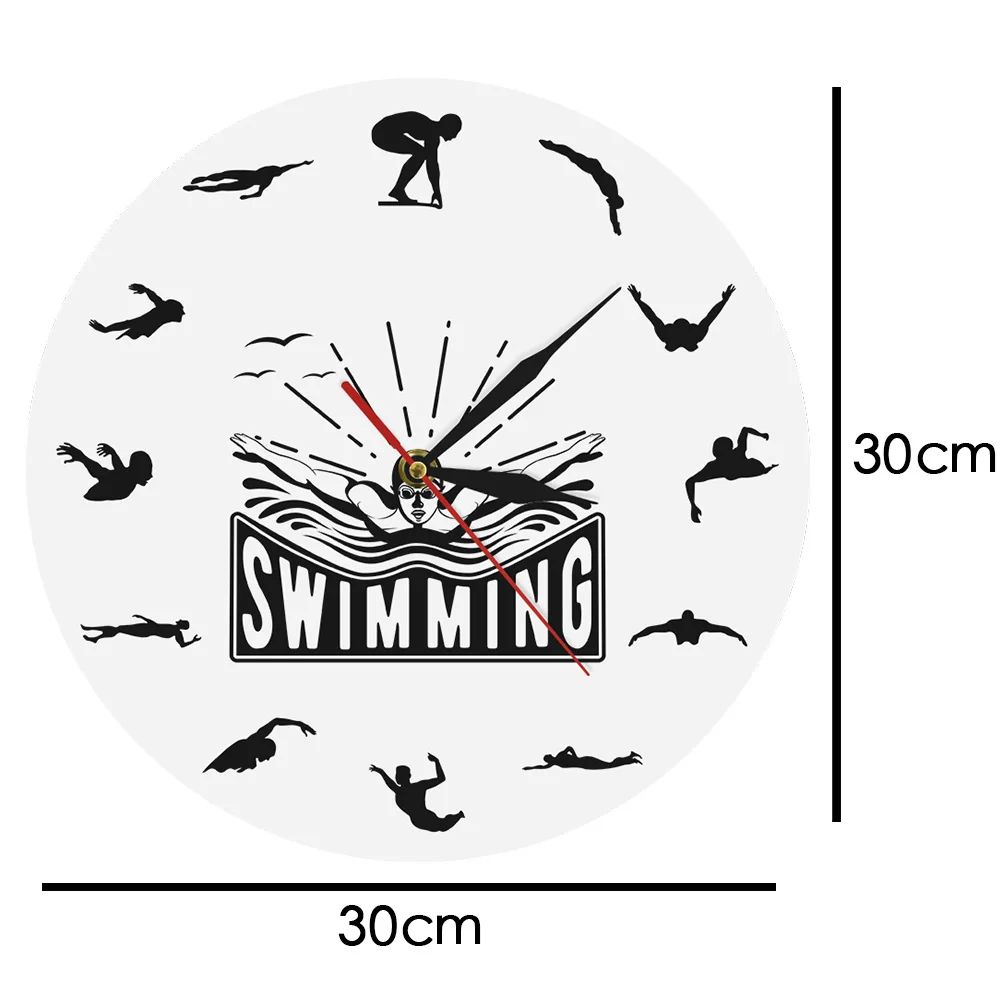 Спорт арт дизайн плавать ming настенные часы Вояж плавающий подводный Дайвинг плавать mer домашний Декор Гостиная настенные часы плавание тренер подарок