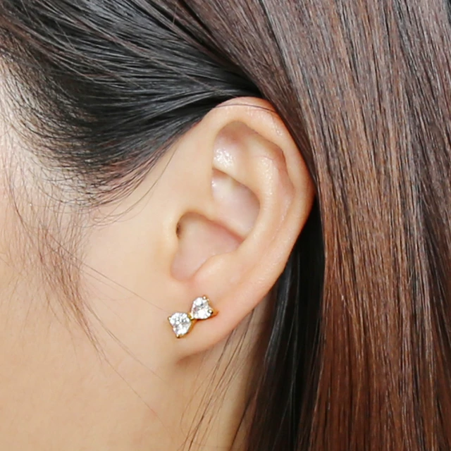 Crystal Bowtie Earring Lady Elegant Stud Earrings Cute Fashion Crystal Bowtie Earring Lady Elegant Stud Earrings Cute Fashion Jewelry Lovely Ear For Woman