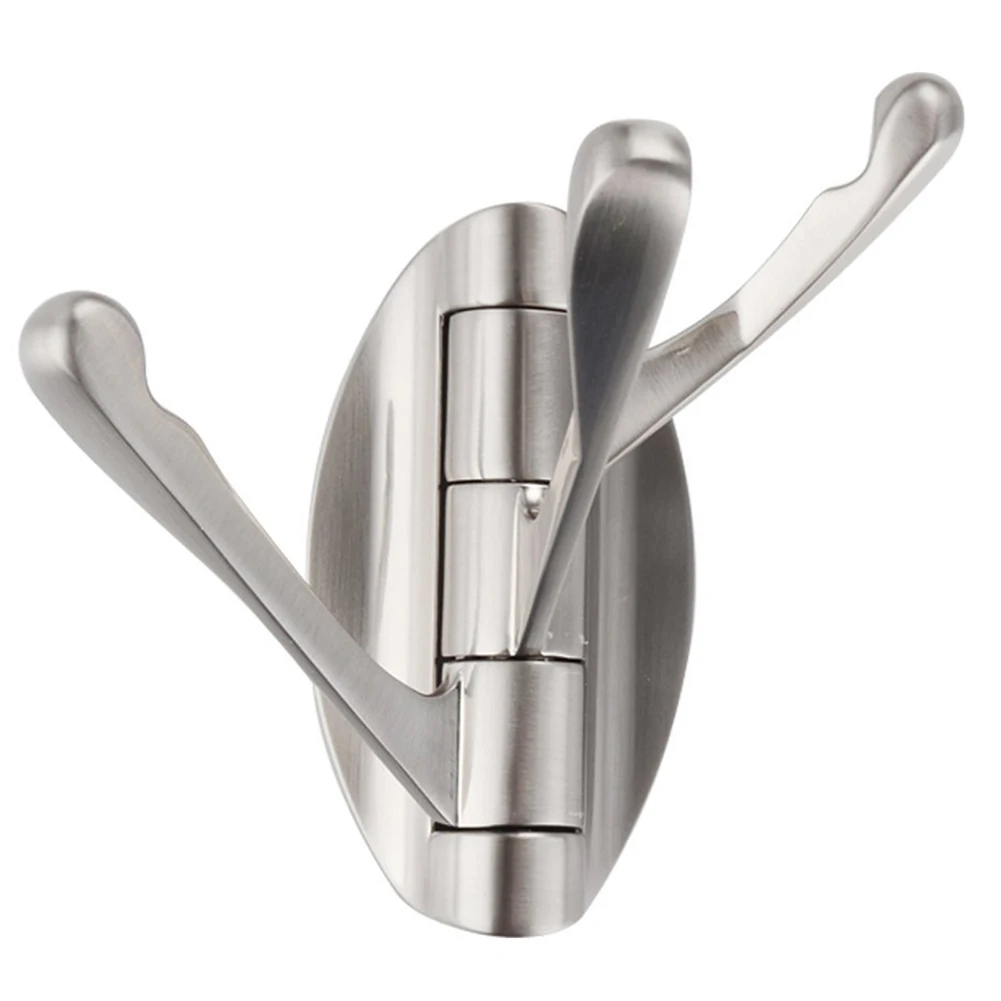 

1 Piece Solid Metal Swivel Hook Heavy Duty Folding Swing Arm Triple Coat Hook with Multi Three Foldable Arms Towel Hanger