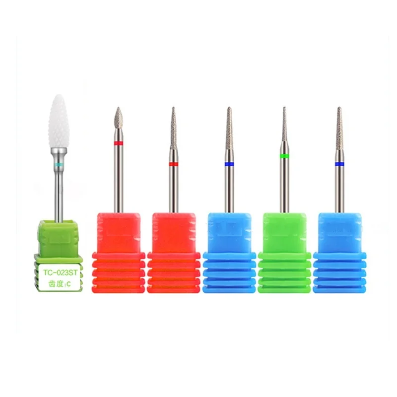 

RIKONKA 6PCS Milling Cutters For Manicure Ceramic Nail Drill Bits Electric Nail Drill For Pedicure Nail Accessories Nail Files