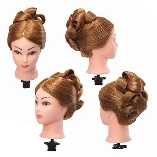 23inch Golden Hair Mannequin Head Hairstyles Student Beauty School