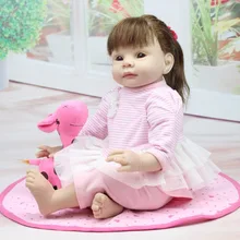 22 дюймов реалистичные младенец получивший новую жизнь Кукла, игрушки для девочек и подарки для девочек