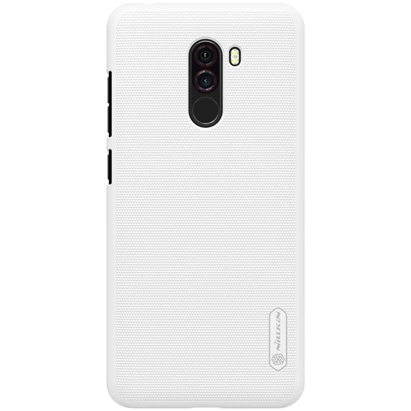 Для Xiaomi Pocophone F1 чехол 6,18 ''NILLKIN матовый ПК Жесткий Чехол для Pocophone F1 чехол для телефона подарок держатель телефона - Цвет: Белый