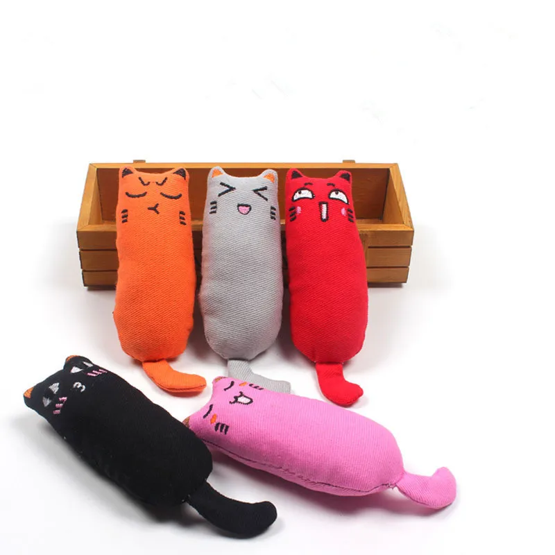 Funny Interactive Plush Cat Toy Pet Chewing Toy Teeth Grinding Catnip