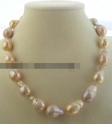 

08149 freshwater pearl pink reborn keshi drop baroque necklace 17