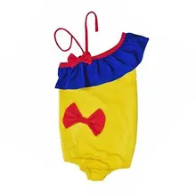 Милый Цельный купальник для девочек; купальный костюм на одно плечо; купальный костюм;
