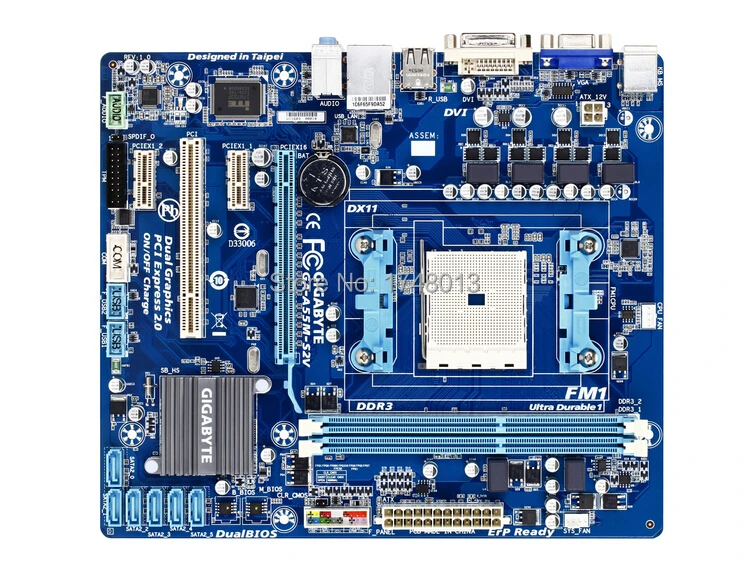 Оригинальная Материнская плата gigabyte GA-A55M-S2V с разъемом FM1 DDR3 32 ГБ