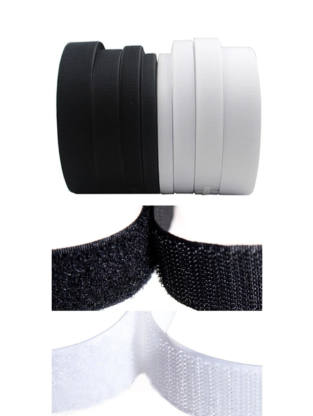 

2 Rolls 2M Sewing Hook and Loop Not Self Adhesive Hook Fasteners Tape Nylon Magic Tape with Hook Loop Roll Tie Dec