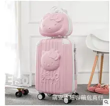 Hello Kitty 20″ Inch Travel Luggage Suitcase on wheels Luggage trolley bag cabin women suitcase Travel Rolling Case On Wheels