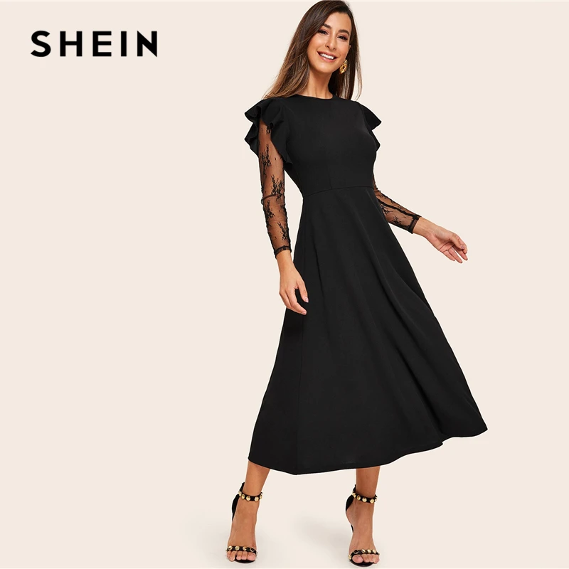SHEIN متعدد الألوان تعادل عارية الذراعين الاستوائية طباعة الصيف بوهو مثير اللباس المرأة كم كاب صالح ومضيئة العميق V الرقبة البسيطة فساتين
