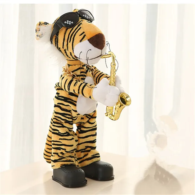 40cm Singing Dancing Electric Leopard Plush Toys Cartoon Pink Panther Plush Stuffed Toys For Children Birthday Gift 2