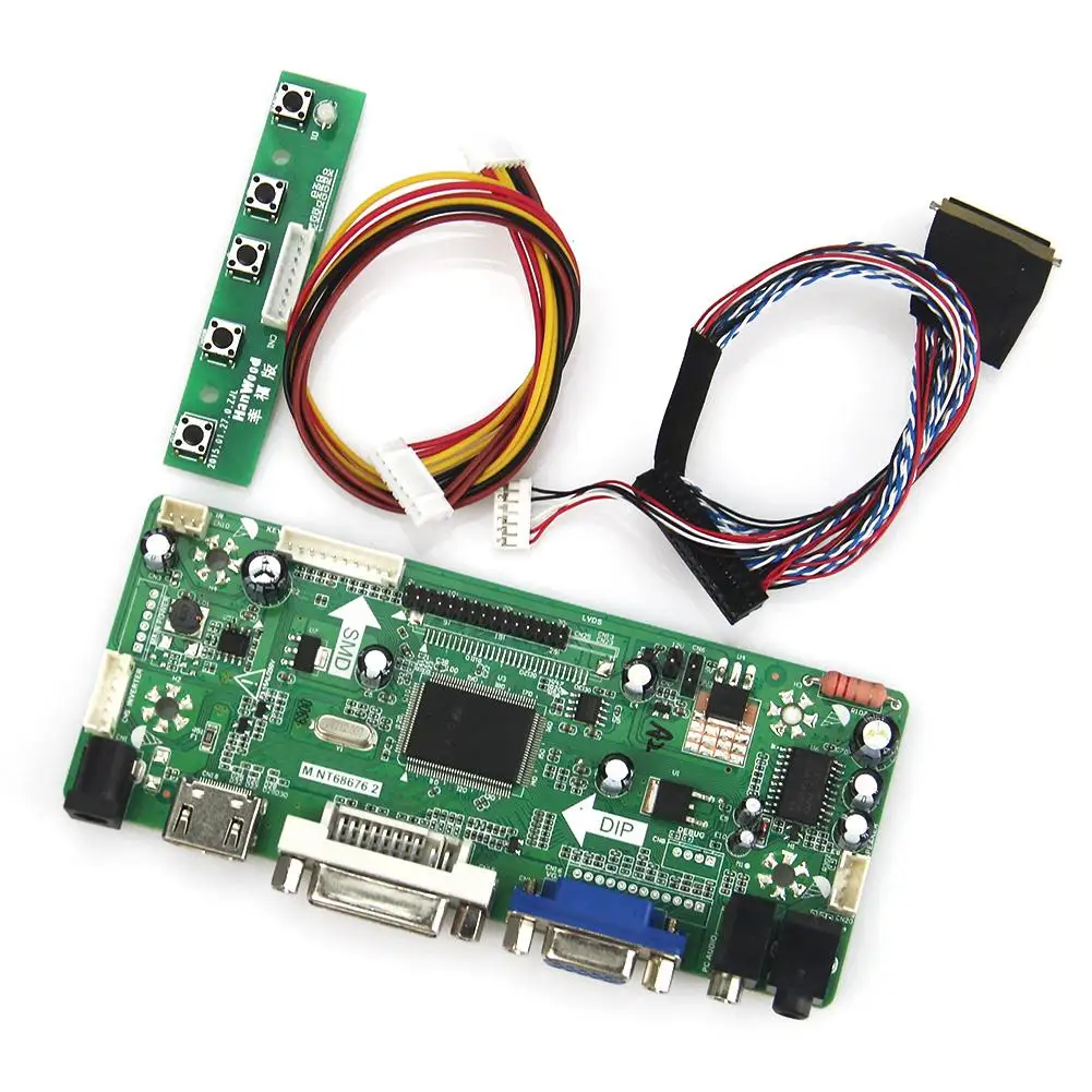 M. NT68676 LCD/LED плата драйвера контроллера (HDMI + VGA DVI аудио) для B156XW02 V.2 BT156GW01 v4 1366*768 |