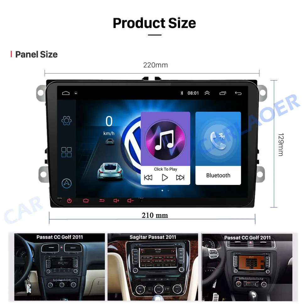 Автомагнитола 2 DIN Android мультимедиа GPS навигация для VW Volkswagen GOLF 5 6 Polo Passat b5 Jetta Tiguan