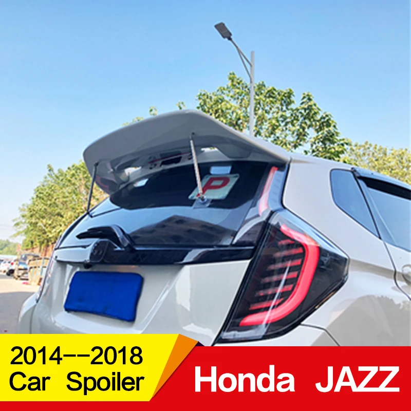 Используется для Honda JAZZ FIT спойлер на крышу крыло JDM gk5 15 16 17 18 19 лет АБС пластик углеродное волокно аксессуары для автомобиля