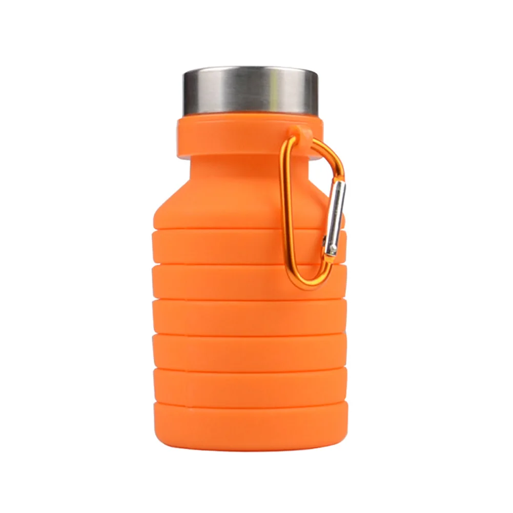 550 мл силиконовая складная кофейная чашка Питьевая Бутылка для путешествий на открытом воздухе складной стакан RT99 - Цвет: Orange