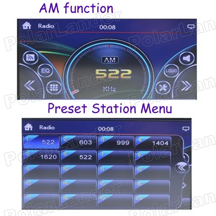 Sale Car DVD Player MP5 GPS Navigation 10 languages touch screen bluetooth AM FM RDS bluetooth Auxin USB 6.95 inch 2 DIN TF card 2