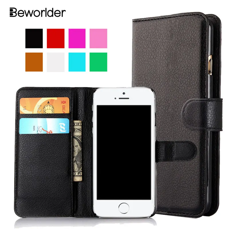 Beworld для телефона SE чехол iphone 5 Роскошный стенд кошелек Флип из искусственной кожи