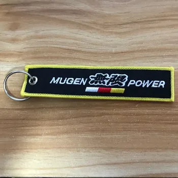 

High quality JDM MUGEN emblem embroidery nylon Car key ring for Honda keychain civic turbo gk5 b16 b18c ek9 accord accessories