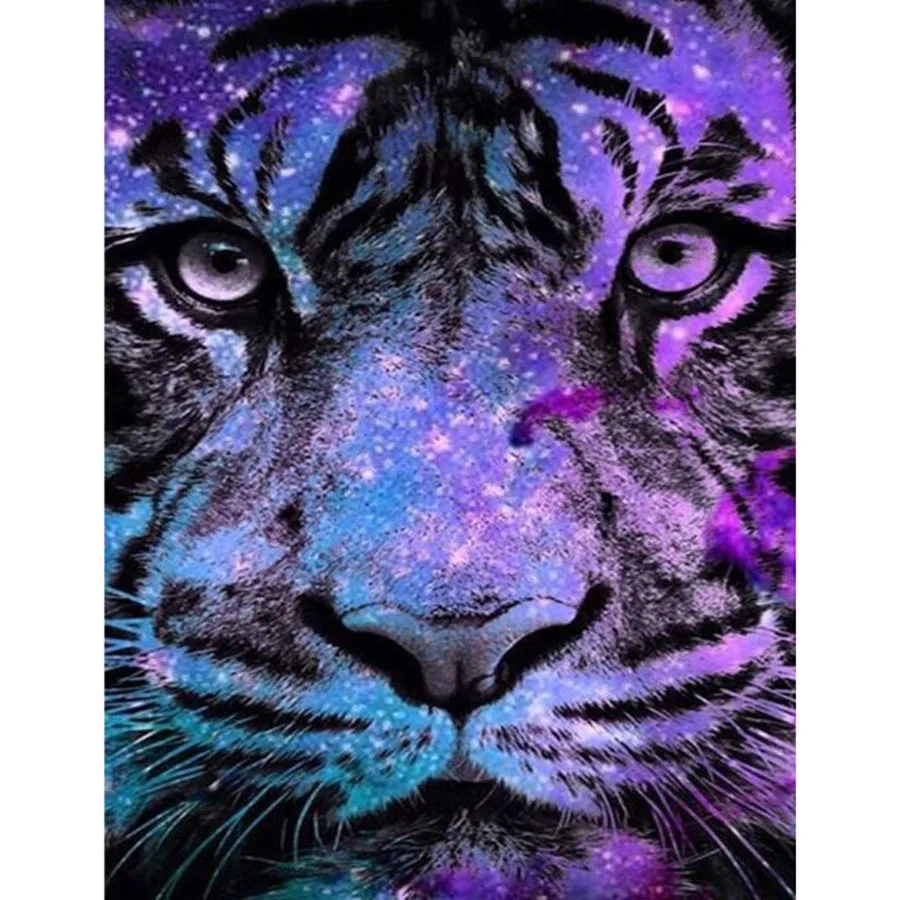 

5d Diy diamond painting tiger rhinestone pasted cross stitch round diamond embroidery animals stickers handcraft crafts painting