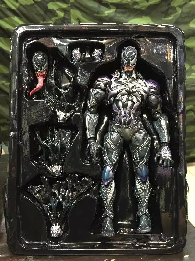 Play Arts KAI Spiderman Venom Marvel Universe Variant фигурка коллекция игрушек 26 см KT1699