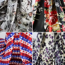 Шармез ткань геометрический Звезда горошек Цветочный атлас Ткань мягкая