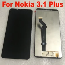 Протестированный лучший 6," ЖК-дисплей для Nokia 3,1 Plus TA-1118, кодирующий преобразователь сенсорного экрана в сборе, Сменный стеклянный датчик для телефона