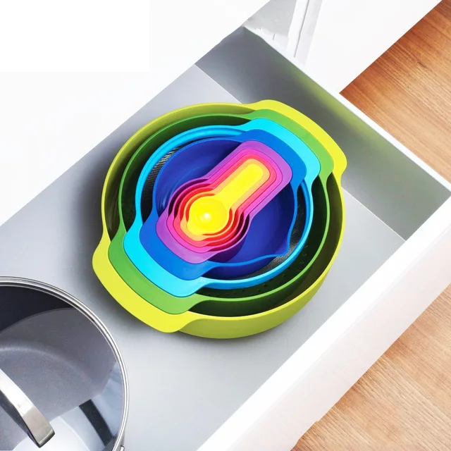 British Imports Joseph Rainbow Kitchen Accessories Cooking Tools British Imports Joseph Rainbow Kitchen Accessories Cooking Tools Nine Sets Of Measuring Spoon Bowls Combination Cookware