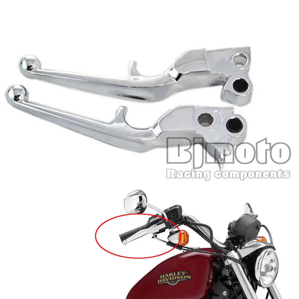 BJGLOBAL CNC MOTORCYCLE CHROME MOTORCYCLE BRAKE CLUTCH HAND LEVERS FOR