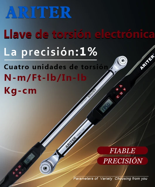 Ariter llave dinamométrica digital ajustable mini 2% de precisión  profesional reparación de coches de bicicleta herramientas de llave dinamométrica  digital